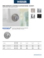 Thumbnail for Literature PDF Weiser Spec Sheet KEY CONTROL RDT DEADBOLT - GCD9571 FR